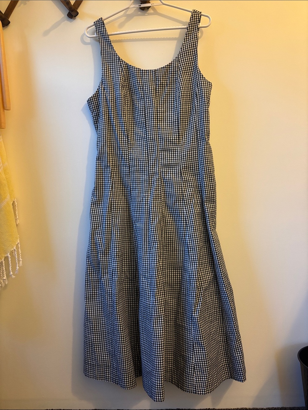 a new day Black & White Gingham Midi Dress